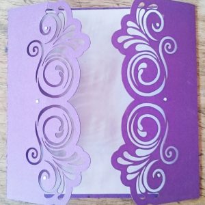 Lasercut invite with bling detail
