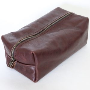 Leather Toiletry Zipper Bag