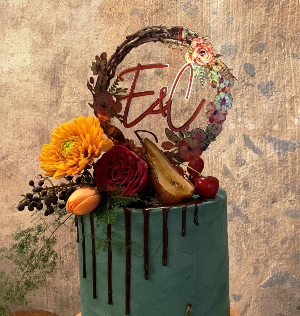 Cake topper – Full color on mirror – Hennak